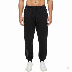 Off-White Mens Black Cotton Fire Line Sweatpants Streetwear Graphic Zipper Size